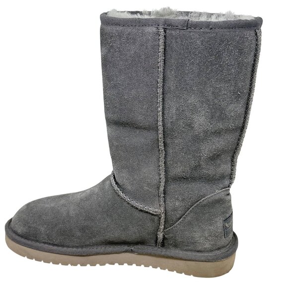 Koolaburra Koola Short By UGG Womens Gray Suede Winter Sheep Fur Boots Boho Sz 5 - Picture 5 of 11